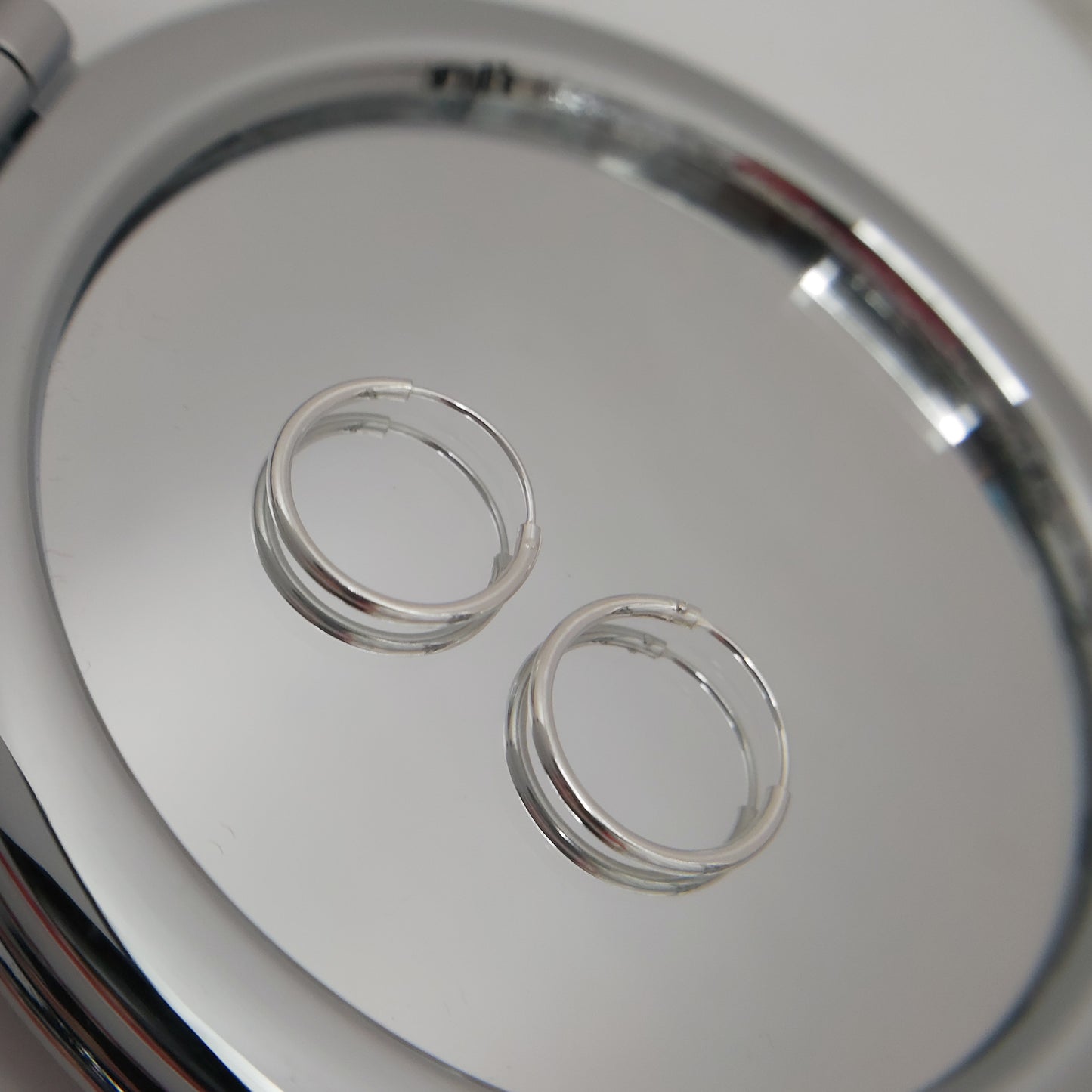 Aros Argollas Plata 925 Lisas Mini 14MM