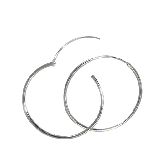 Argollas Plata 925 Lisa 30MM