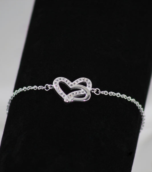 Pulsera Plata 925 Corazón Circón
