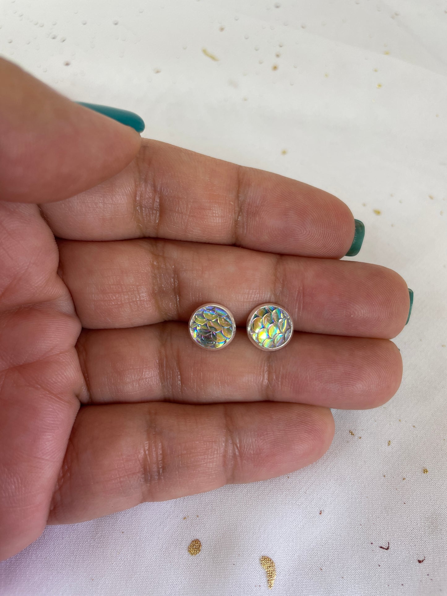 Aros Plata 925 Sirena Tornasol