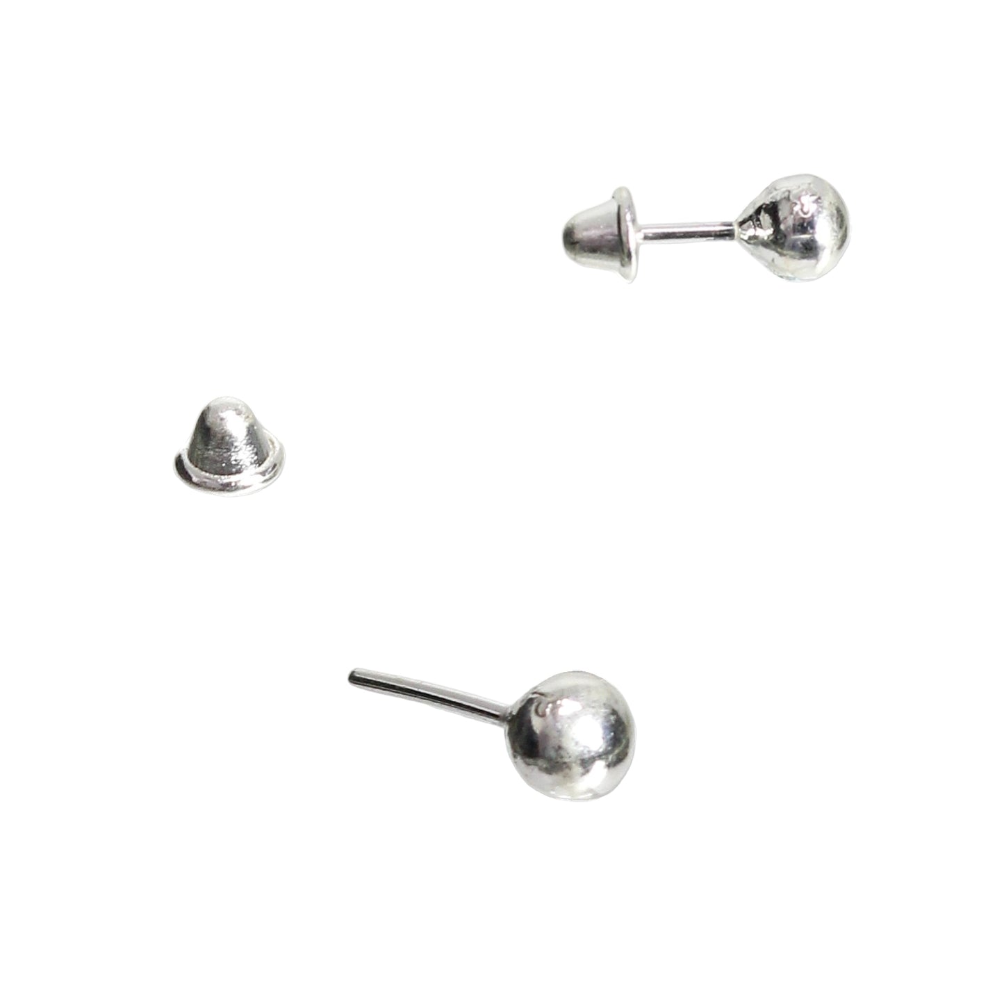 Aros Plata 925 Esfera - Tope Seguridad