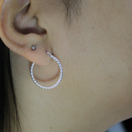 Argollas Plata 925 Lucia 26MM