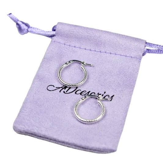 Aros Argollas Plata 925 Entorchadas 16MM
