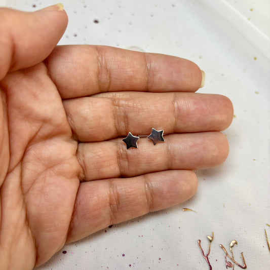 Aros Plata 925 Estrella - Tope Seguridad