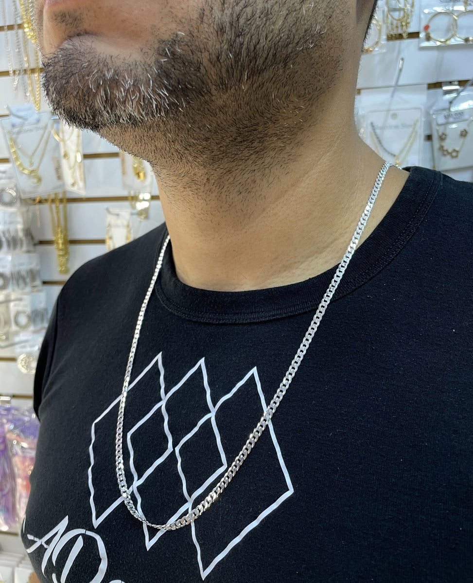 Cadena Plata 925 Grumet 4MM X 0,8MM