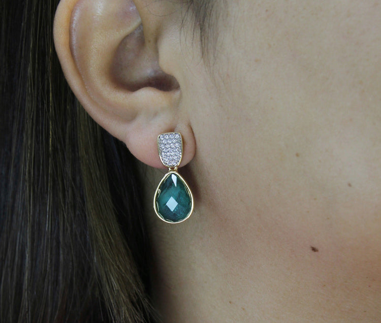 Joyas Enchapadas En Oro 18K Esmeralda