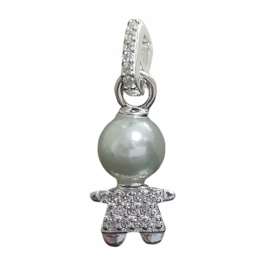 Colgante Plata 925 Niña Rosa Perla Circones