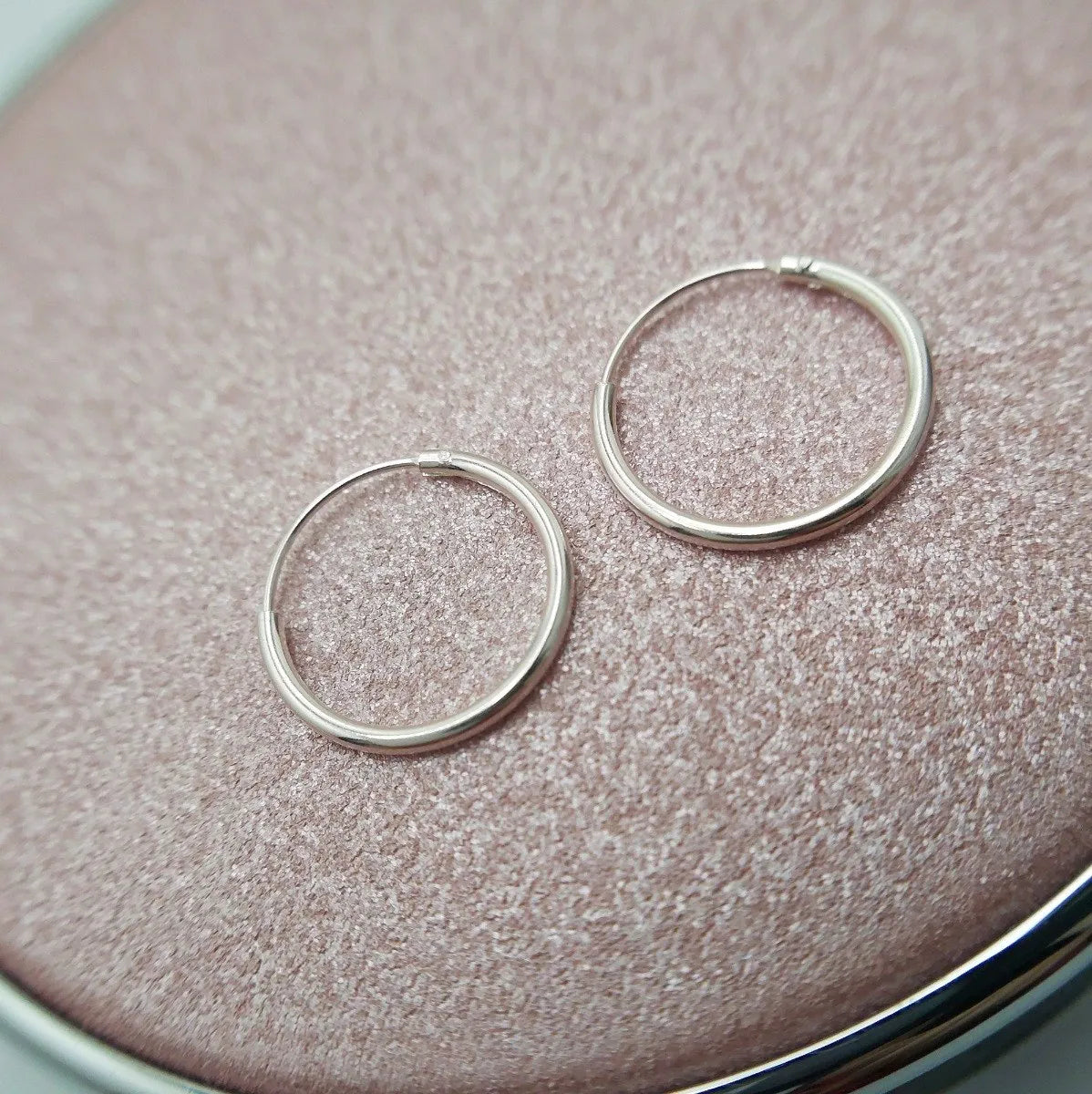 Aros Argollas Plata 925 Lisas Mini 16MM