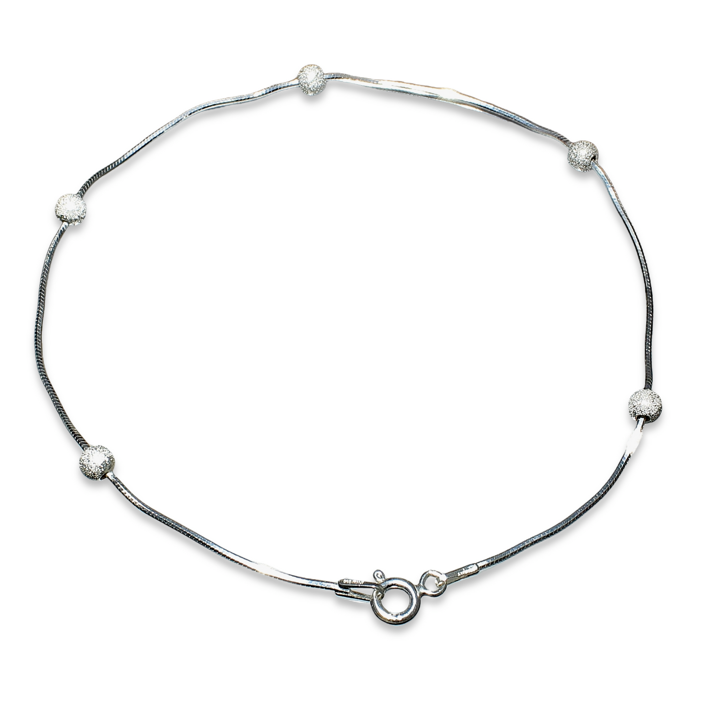 Tobillera Plata 925 Esferas