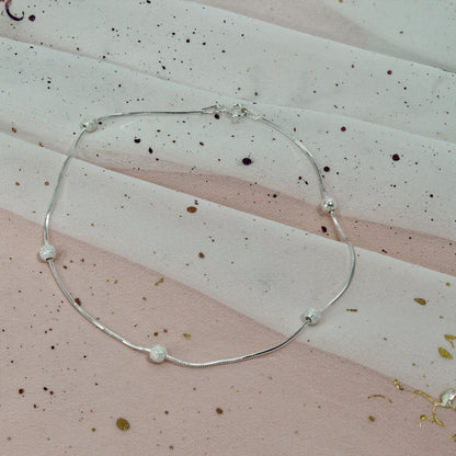 Tobillera Plata 925 Esferas