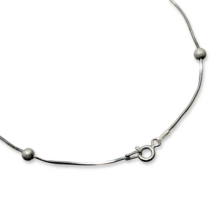 Tobillera Plata 925 Esferas