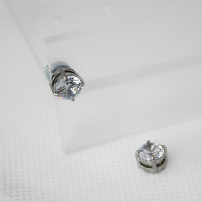 3 Pares Aros Imán Plateados 6MM