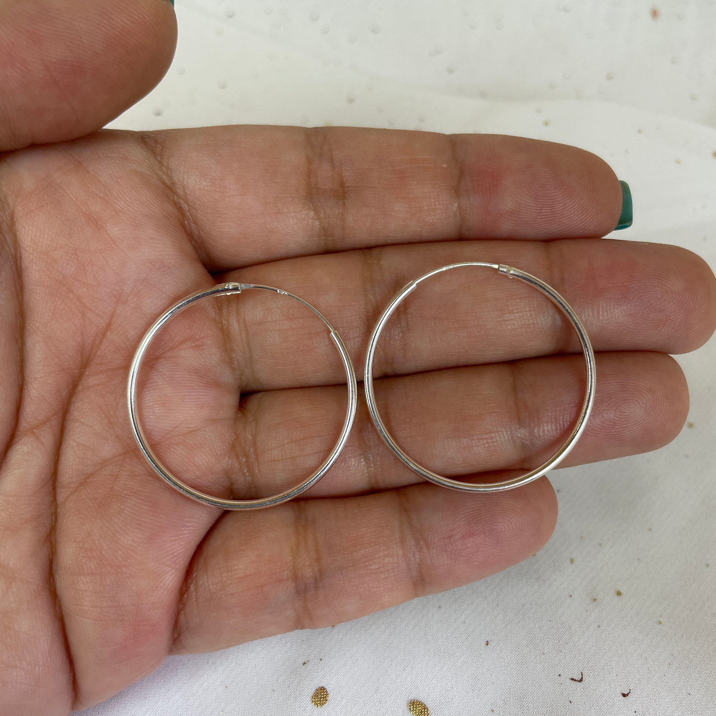 Argollas Plata 925 Lisa 30MM