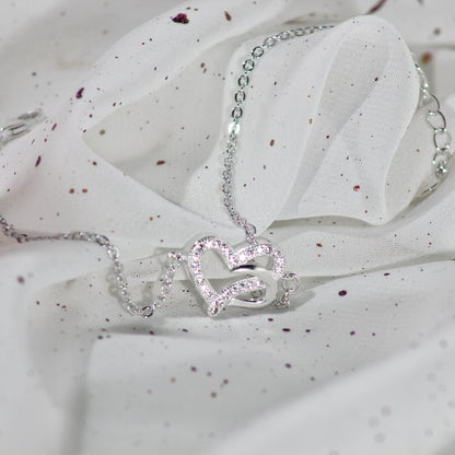 Pulsera Plata 925 Corazón Circón