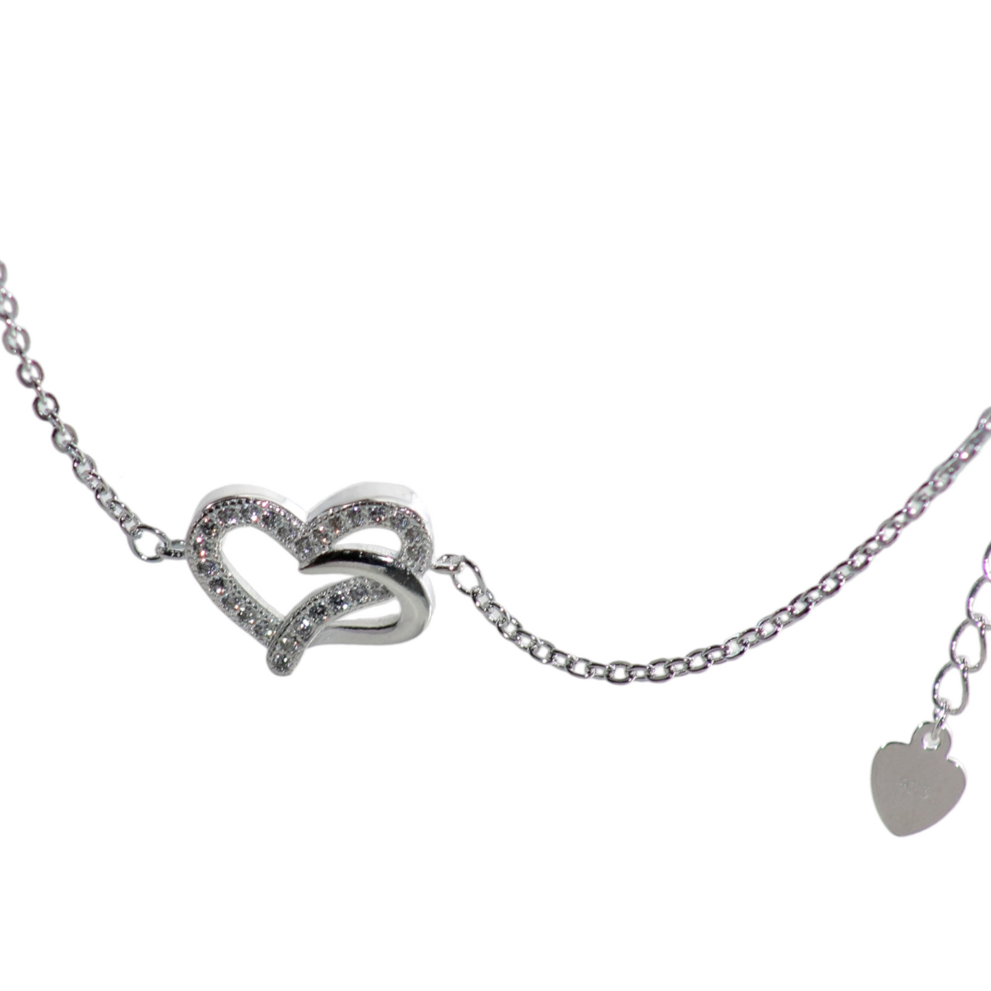 Pulsera Plata 925 Corazón Circón