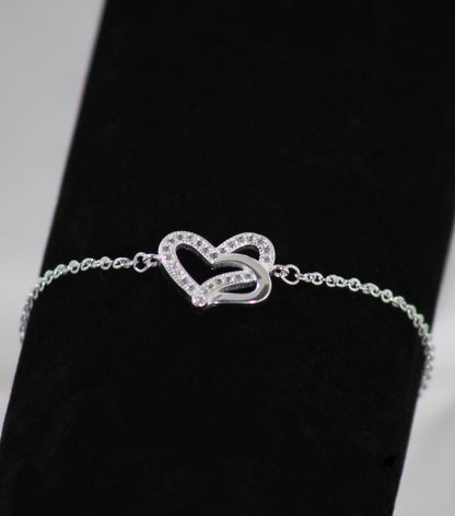 Pulsera Plata 925 Corazón Circón