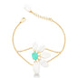 Pulsera Enchapado En Oro 18k Margarita Nacar y Turmalina