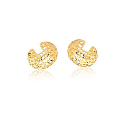 Aros Ear Cuff Enchapado En Oro 18k Treliça