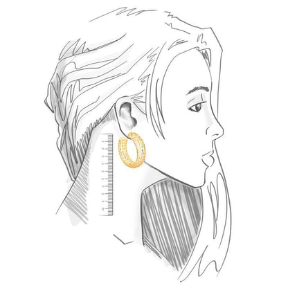 Collar Rigido Enchapado En Oro 18k Treliça