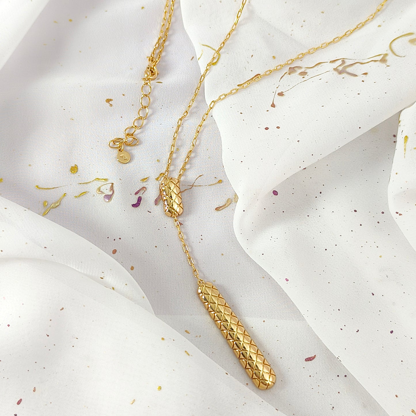 Collar Colgante Enchapados En Oro 18K Piña