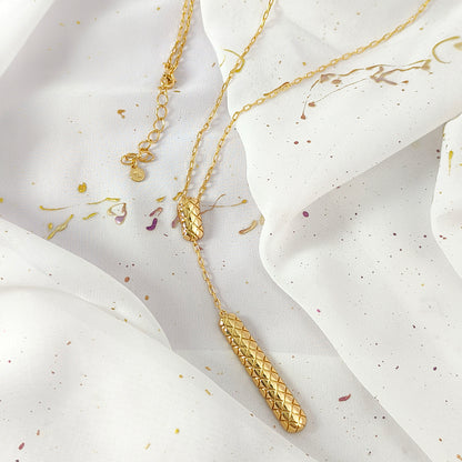 Collar Colgante Enchapados En Oro 18K Piña