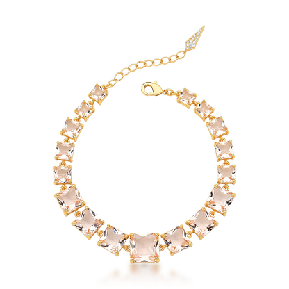 Pulsera Enchapado en Oro 18K Cristales Renzo