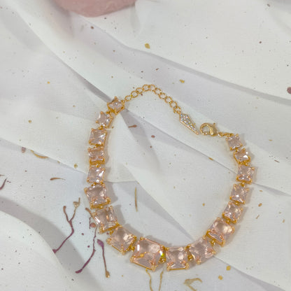 Pulsera Enchapado en Oro 18K Cristales Renzo