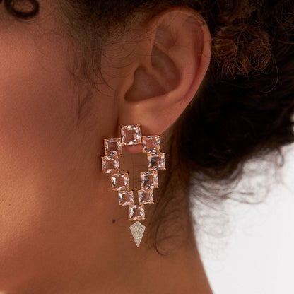 Aros Enchapado en Oro 18K Cristales Renzo