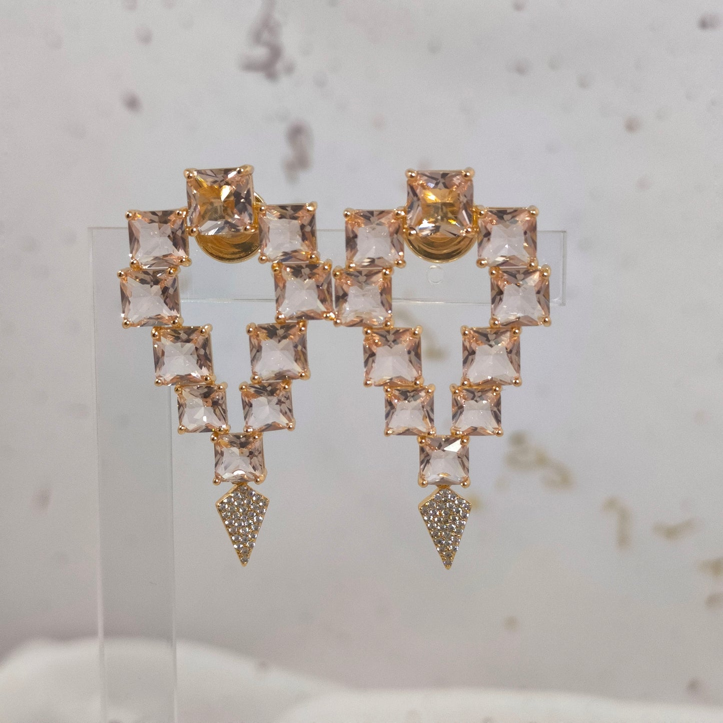 Aros Enchapado en Oro 18K Cristales Renzo