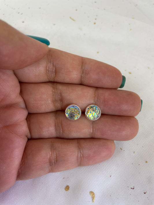 Aros Plata 925 Sirena Tornasol