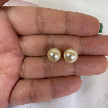 Aros Plata 925 Perla Completa 10MM