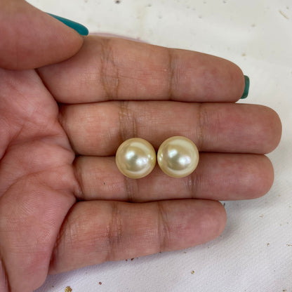 Aros Plata 925 Perla Completa 12MM