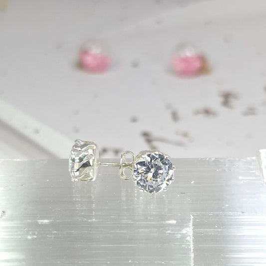 Aros Plata 925 Punto de Luz 6MM Borde Plata (Copia)