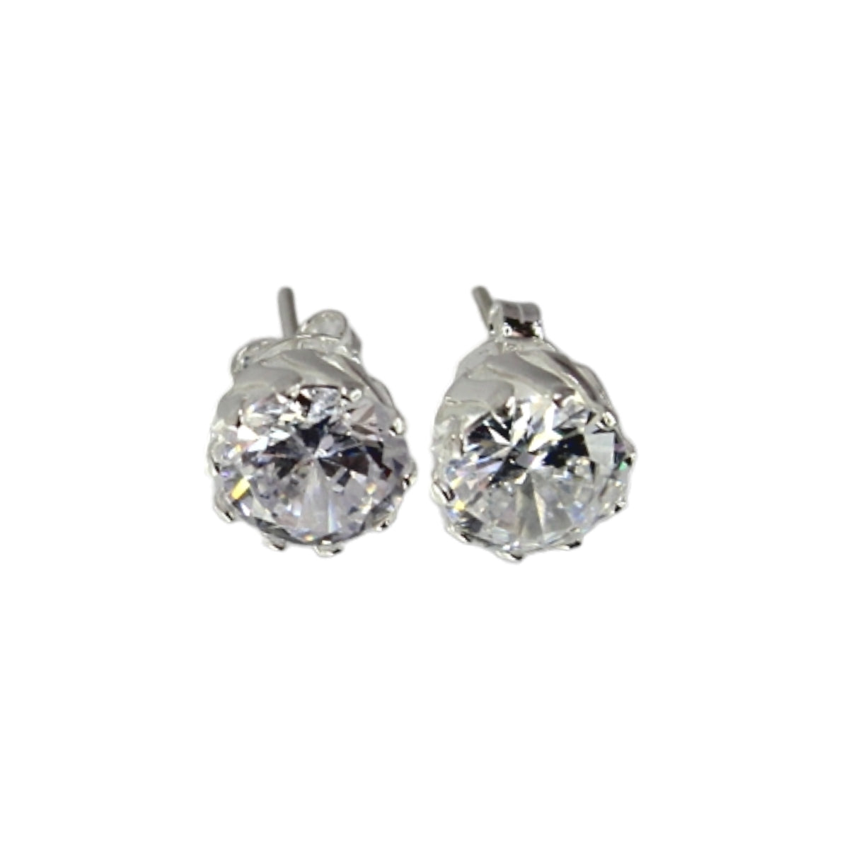 Aros Plata 925 Punto de Luz 8MM Borde Plata