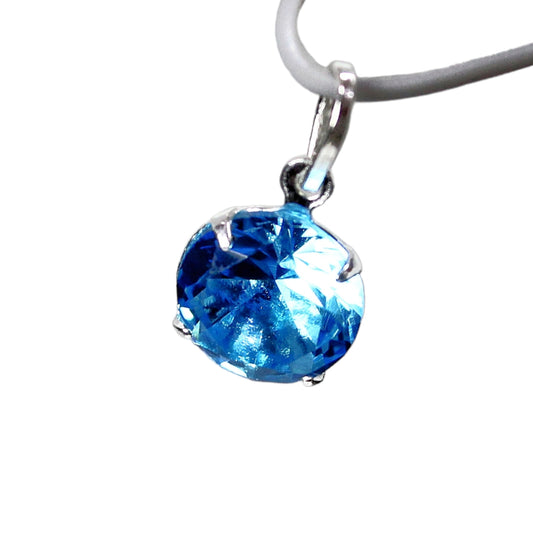 Colgante Plata 925 Punto de Luz Azul 8MM