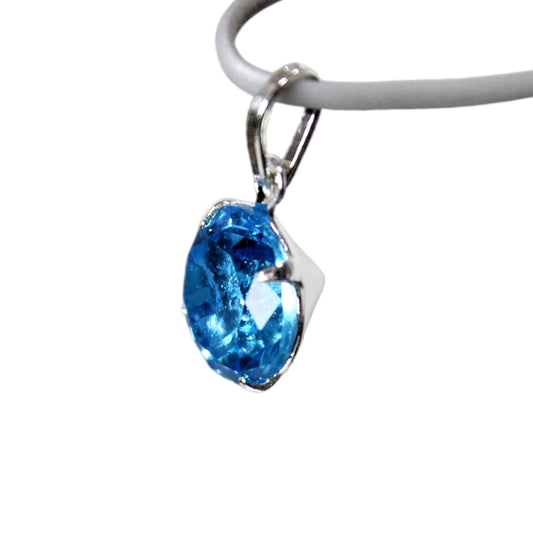 Colgante Plata 925 Punto de Luz Azul 8MM