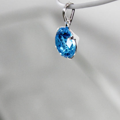 Colgante Plata 925 Punto de Luz Azul 8MM