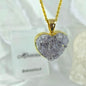 Colgante Enchapado en Oro 18k Amatista Drusa Corazón