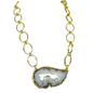 Cadena Eslabones Enchapado en Oro 18k Amatista Geoda