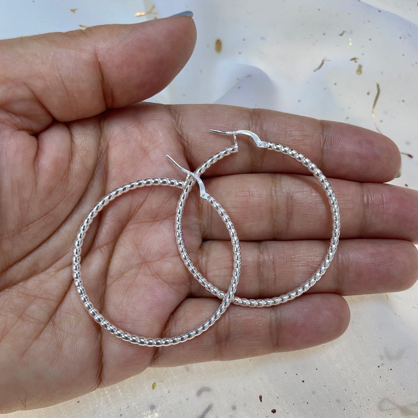 Argollas Plata 925 Lucia 43MM