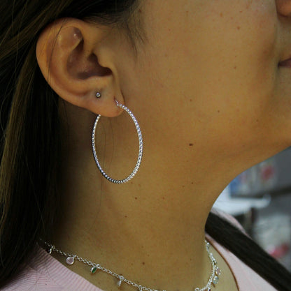 Argollas Plata 925 Lucia 43MM