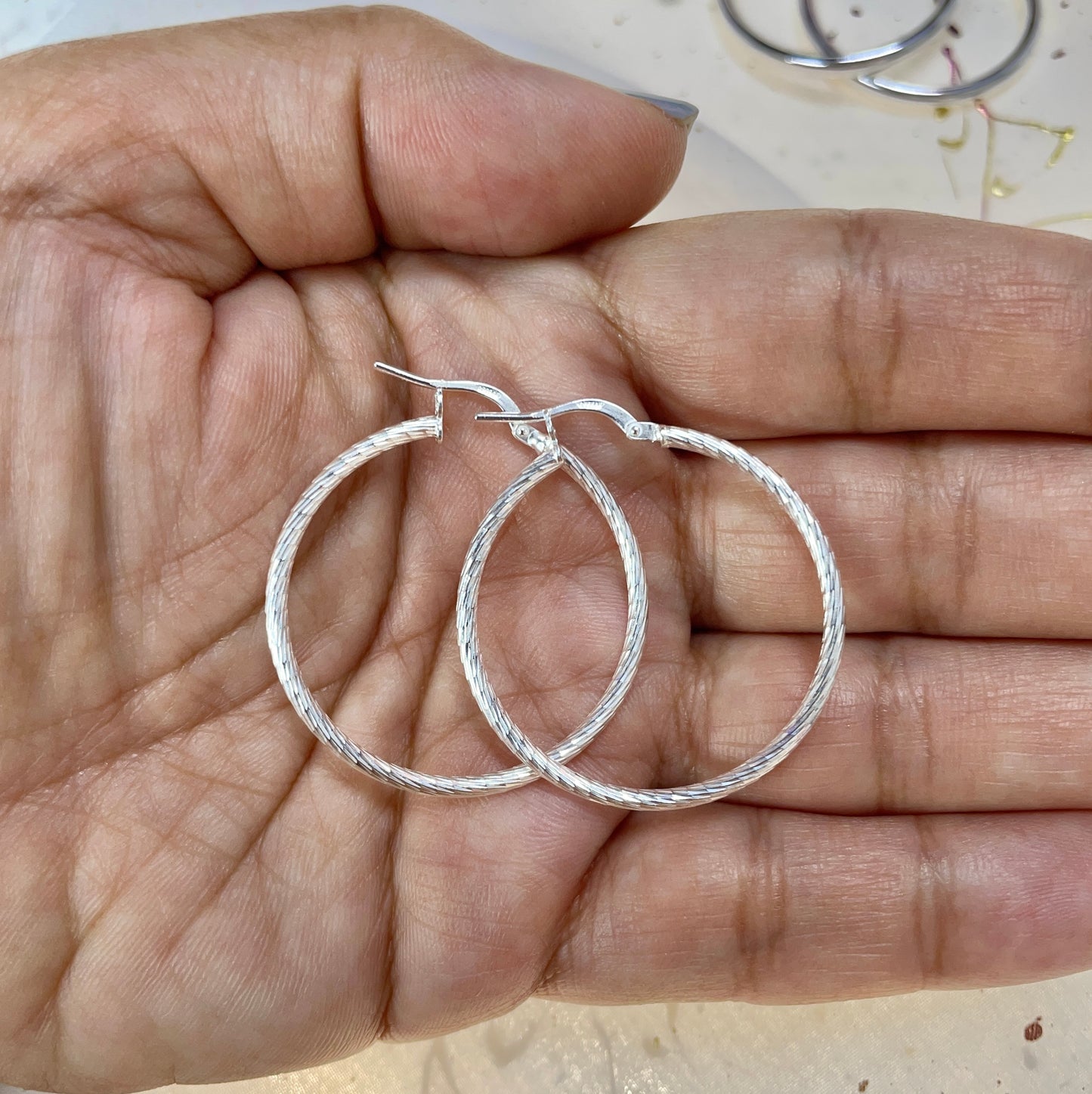 Argollas Plata 925 Laura 33MM