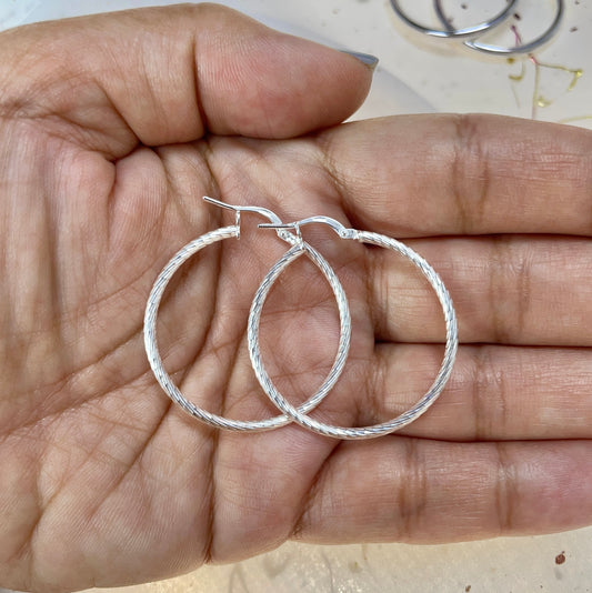 Argollas Plata 925 Laura 33MM