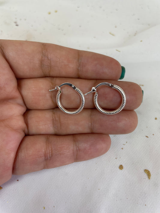 Aros Argollas Plata 925 Entorchadas 16MM