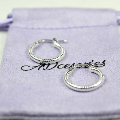 Aros Argollas Plata 925 Entorchadas 16MM