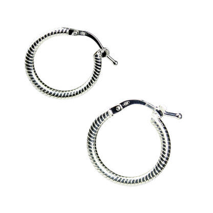 Aros Argollas Plata 925 Entorchadas 18MM