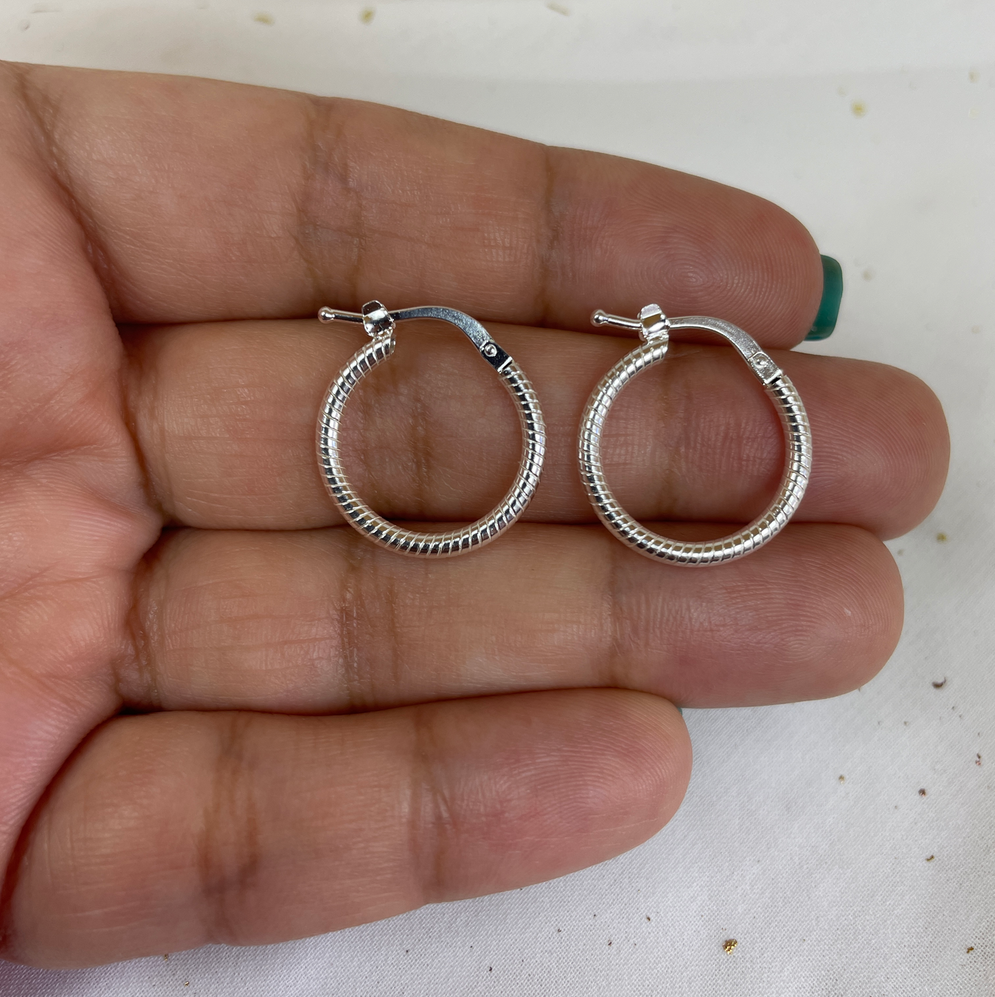 Aros Argollas Plata 925 Layla 18MM