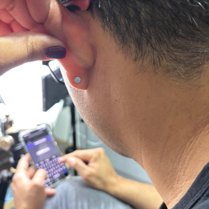 Aros Imán Punto de luz Dorado Circón Dorado Redondo 6MM