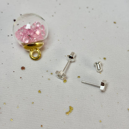 Aros Plata 925 Estrella Circón - Tope Seguridad