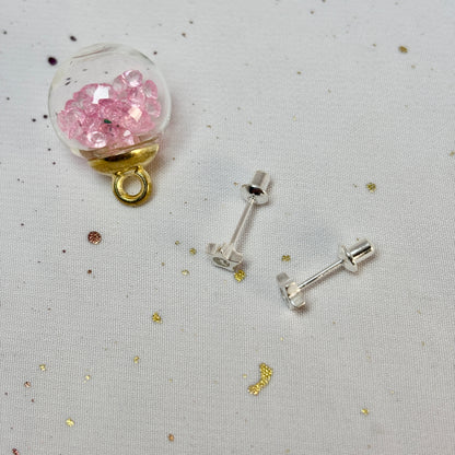 Aros Plata 925 Estrella Circón - Tope Seguridad